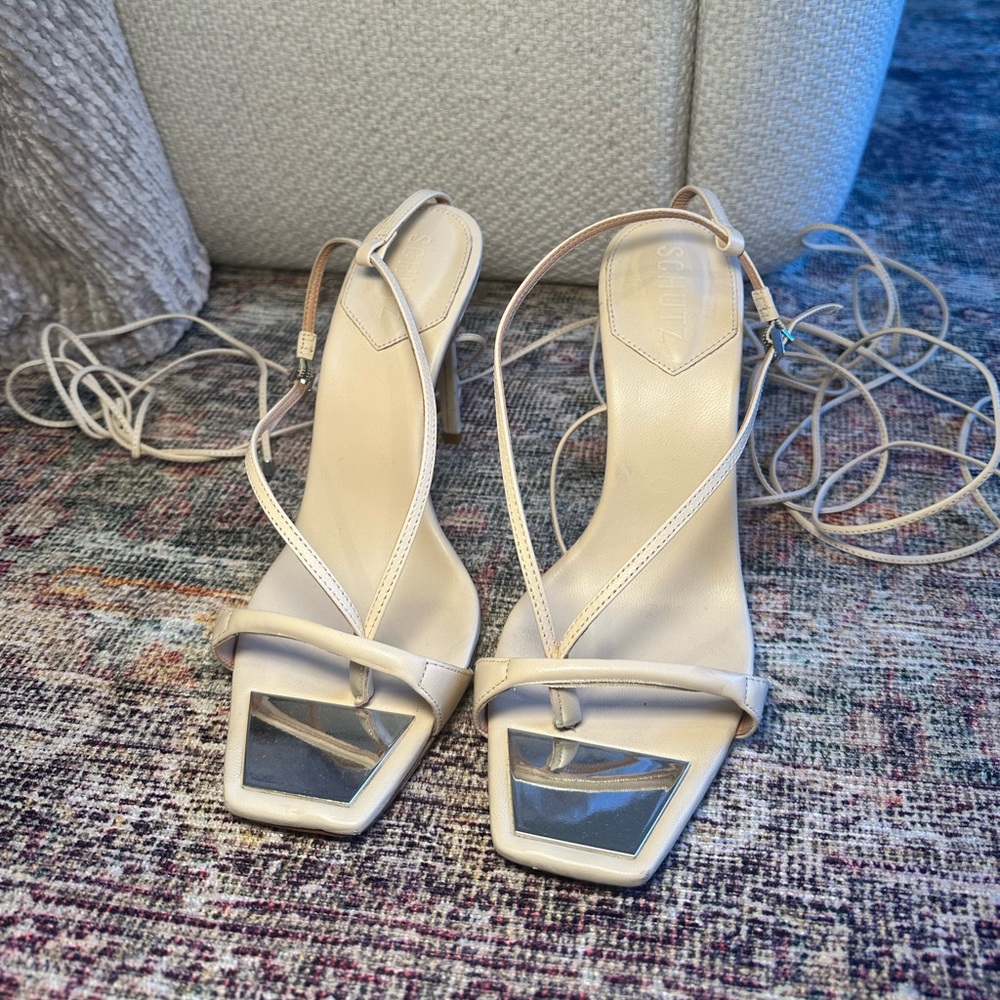*SOLD ELSEWHERE** Schutz Cream/White Heel
